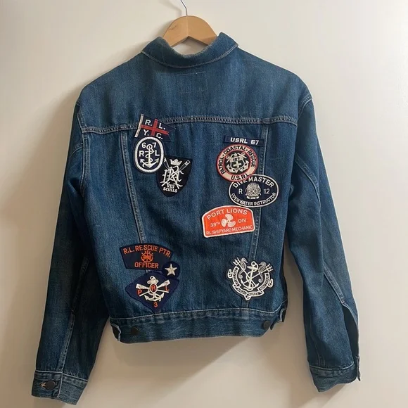 Vintage patched denim jacket by Ralph Lauren - Picture 2 of 6